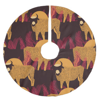 Bison High Grass: Veldpatroon. Kerstboom Rok