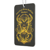 Bison houdt een pompoen in gedetailleerde illustra luchtverfrisser (Links)