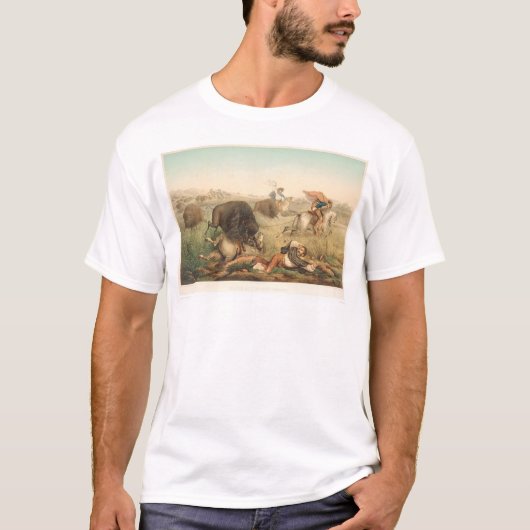 Bison Hunt (0008A) T-shirt (Voorkant)