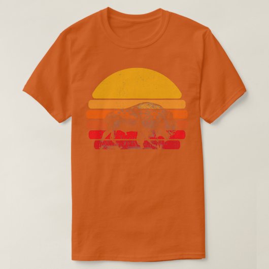 Bison Hunter Retro 2 T-shirt (Design voorkant)