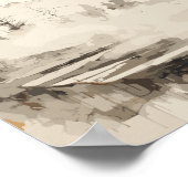 Bison in Bossen Impressionistisch Schilderen - AI  Poster (Hoek)