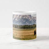 Bison in de Tetons Grote Koffiekop (Voorkant)
