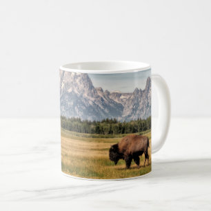 Bison in de Tetons Koffiemok