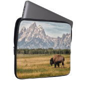 Bison in de Tetons Laptop Sleeve (Voorkant Rechts)