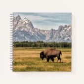 Bison in de Tetons Notitieboek (Voorkant)