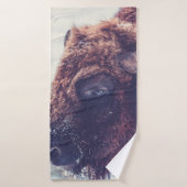 BISON IN DE WINTER BADHANDDOEK (Badhanddoek)