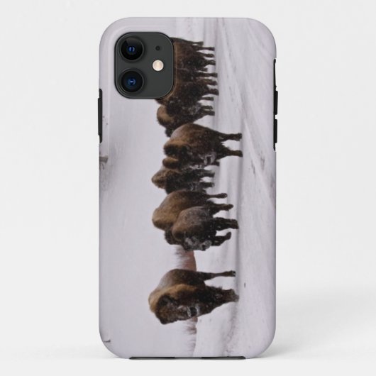 Bison in de winter Case-Mate iPhone case (Achterkant)