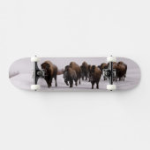 Bison in de winter skateboard (Horizontaal)