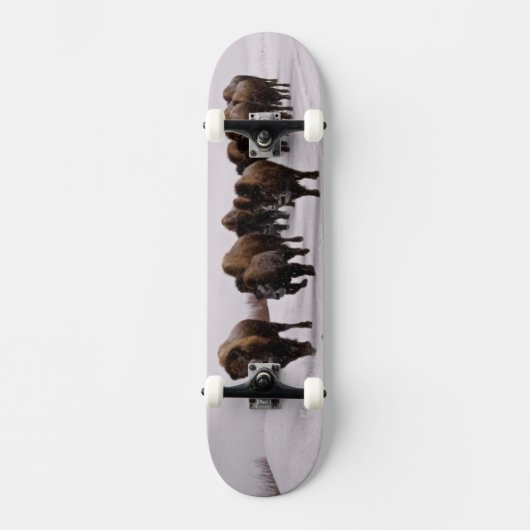 Bison in de winter skateboard (Voorkant)