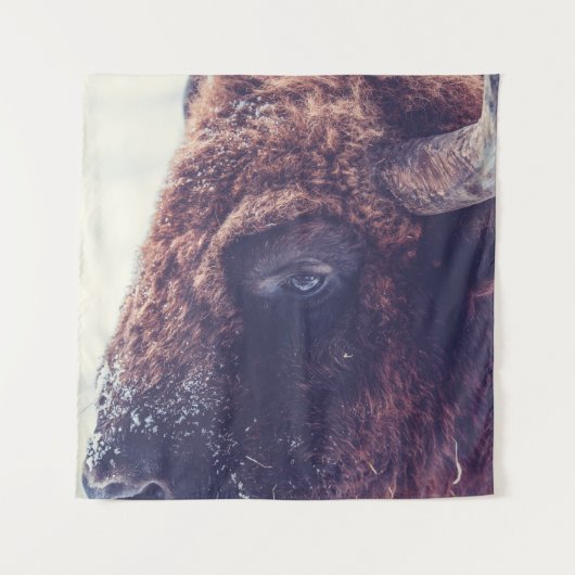 BISON IN THE WINTER WANDKLEED (Voorkant)