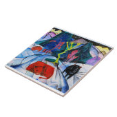 Bison in Winter, schilderij van Franz Marc Tegeltje (Zijkant)