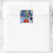 Bison in Winter van Franz Marc Vierkante Sticker (Tas)