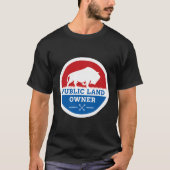 Bison-jacht buitenshuis in overheidseigendom t-shirt (Voorkant)