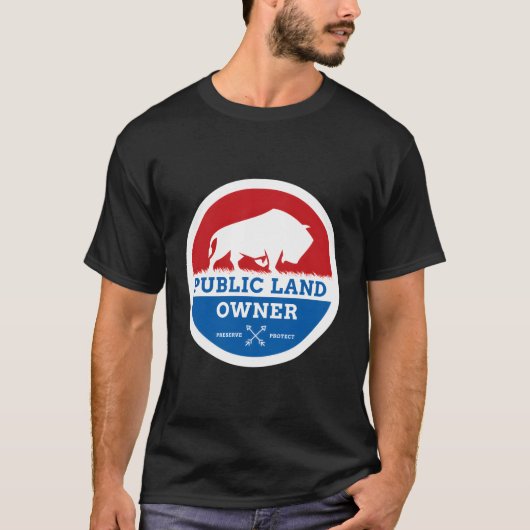 Bison-jacht buitenshuis in overheidseigendom t-shirt (Voorkant)