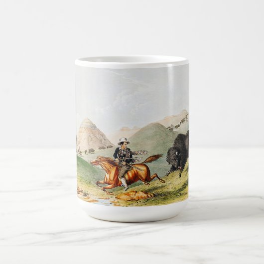 Bison jachtscène 1845 koffiemok (Center)