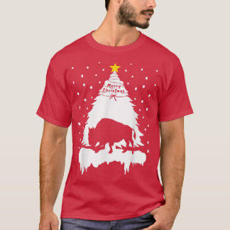 Bison kerstboom voor Mannen in het gezin 20 jaar T-shirt