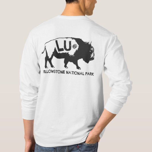 Bison lange hoes - licht t-shirt (Achterkant)