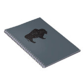 Bison-laptop met  stijl notitieboek (Rechterzijde)