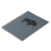 Bison-laptop met  stijl notitieboek (Linkerzijde)