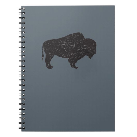 Bison-laptop met  stijl notitieboek (Voorkant)