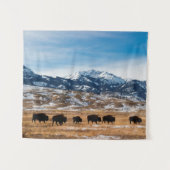 Bison-migratie Wandkleed (Voorkant (horizontaal))