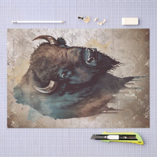 Bison Native American Buffalo Tissuepapier (Craft)