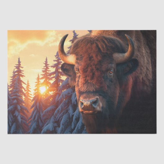 Bison Native American Buffalo Tissuepapier (Voorkant)