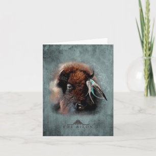 Bison - Notecard Feestdagen Kaart