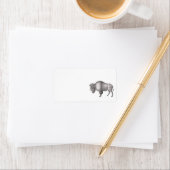 Bison of Buffalo Antiek Print Etiket (Insitu)