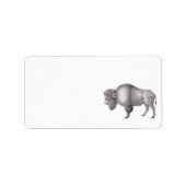 Bison of Buffalo Antiek Print Etiket (Voorkant)