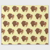 Bison Ontwerp Elke Achtergrondkleur Cadeaupapier (Vlak)