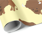 Bison Ontwerp Elke Achtergrondkleur Cadeaupapier (Rol Hoek)