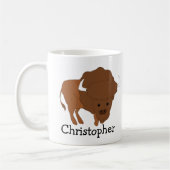 Bison ontwerp gepersonaliseerd koffiemok (Links)