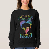 Bison Outfit Animal Apparel Retro Bison Accessorie Trui (Voorkant)