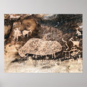 Bison Pictograaf, 9 Mile Canyon, Utah Poster (Voorkant)