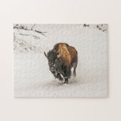 Bison Plodding Through Snow - 252-stuk Legpuzzel (Horizontaal)