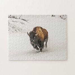 Bison Plodding Through Snow - 252-stuk Legpuzzel