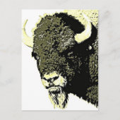 Bison Pop Art Briefkaart (Voorkant)