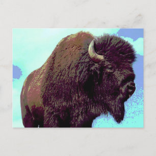 Bison Pop Art Briefkaart