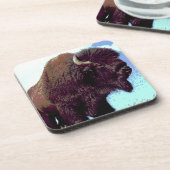 Bison Pop Art Drankjes Onderzetter (Linkerzijde)