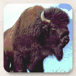 Bison Pop Art Drankjes Onderzetter