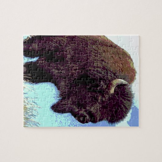Bison Pop Art Legpuzzel (Horizontaal)