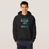 Bison Preserve Wildlife Animal Bull Bison Buffalo Hoodie (Voorkant volledig)