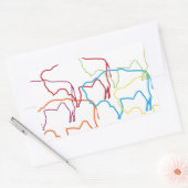 bison pride blur rechthoekige sticker (Envelop)