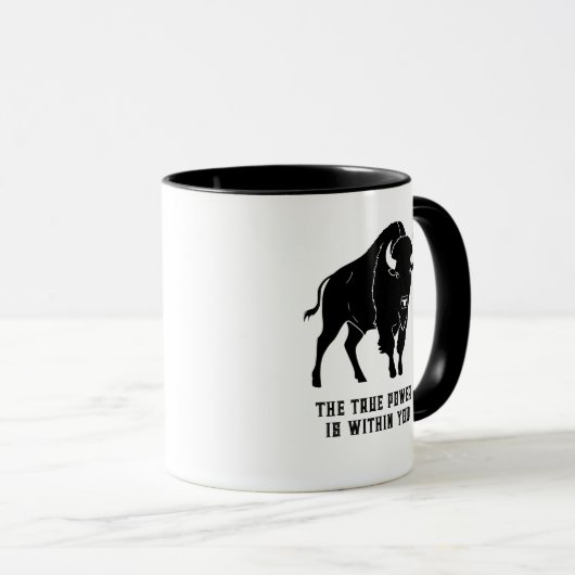 Bison print cup mok (Voorkant rechts)