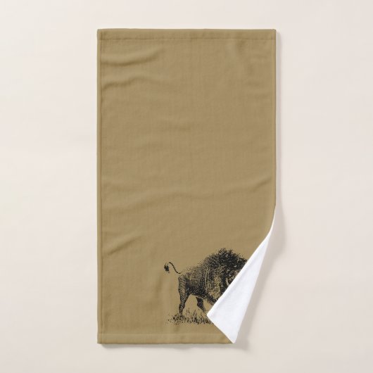 Bison Print Western Bath-handdoekset Bad Handdoek (Handdoek)