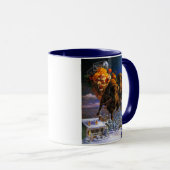 Bison Pulling Santa Claus Mok (Voorkant rechts)