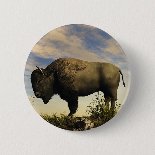 Bison Ronde Button 5,7 Cm (Voorkant)