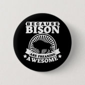 BISON RONDE BUTTON 5,7 CM (Voorkant)