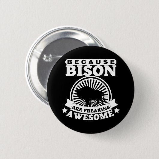 BISON RONDE BUTTON 5,7 CM (Voorkant /achterkant)